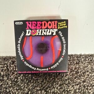 Needoh Dohnut Squishable Purple Toy with Red Frosting